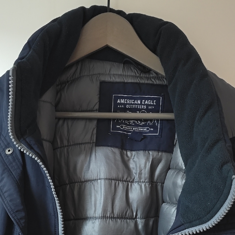 American Eagle Navy Puffer Jacket